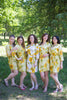 Cream Sunflower Robes for bridesmaids | Getting Ready Bridal Robes