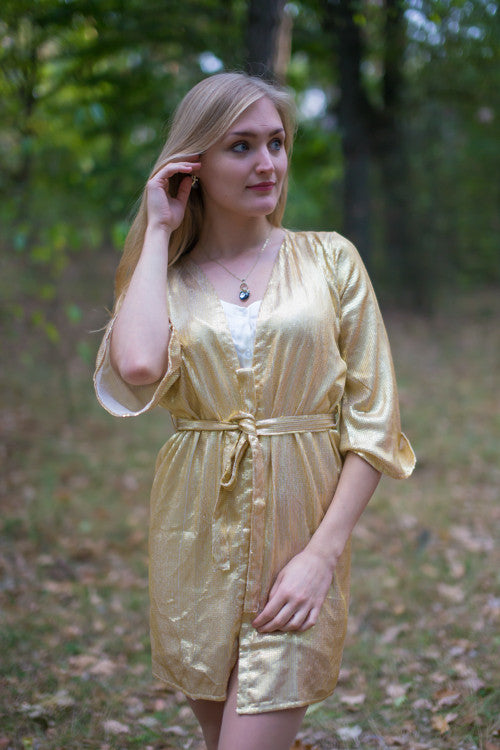 Oh Stella Shimmery Gold Bridal Robe