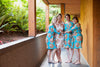 Blue Floral Posy Robes for bridesmaids | Getting Ready Bridal Robes