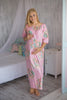 Mommies in Light Pink Floral Night Gowns