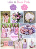 Lilac and Rose Pink Wedding Color Robes