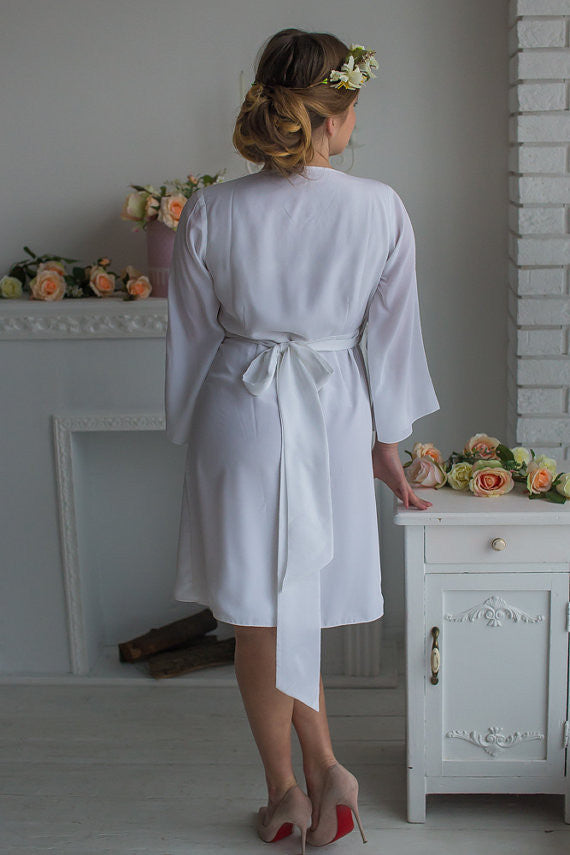 All White Bridal Robe from my Paris Inspirations Collection- Rosette Robe in White