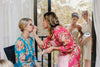 Mix and Match Bright Jewel Tones Floral Posy Bridesmaids Robes