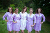Lilac Cherry Blossom Robes for bridesmaids