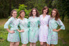 Mint Cherry Blossom Robes for bridesmaids