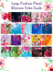  Fuchsia Large Floral Blossom Pattern color guide