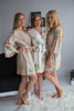 Dreamy Angel Song Pattern- Premium Champagne Bridesmaids Robes 