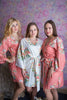 Dreamy Angel Song Pattern- Premium Coral Bridesmaids Robes 