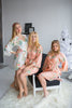 Dreamy Angel Song Pattern- Premium Peach Bridesmaids Robes 