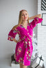 Dreamy Angel Song Pattern- Premium Radiant Orchid Bridesmaids Robes