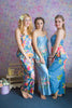 Dusty Blue and Powder Blue Wedding Color Long Pj Sets in Strapless Style