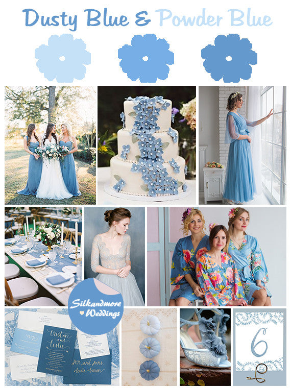 Dusty Blue and Powder Blue Wedding Colors