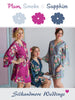 Plum, Smoke and Sapphire Wedding Color Robes- Premium Rayon Collection