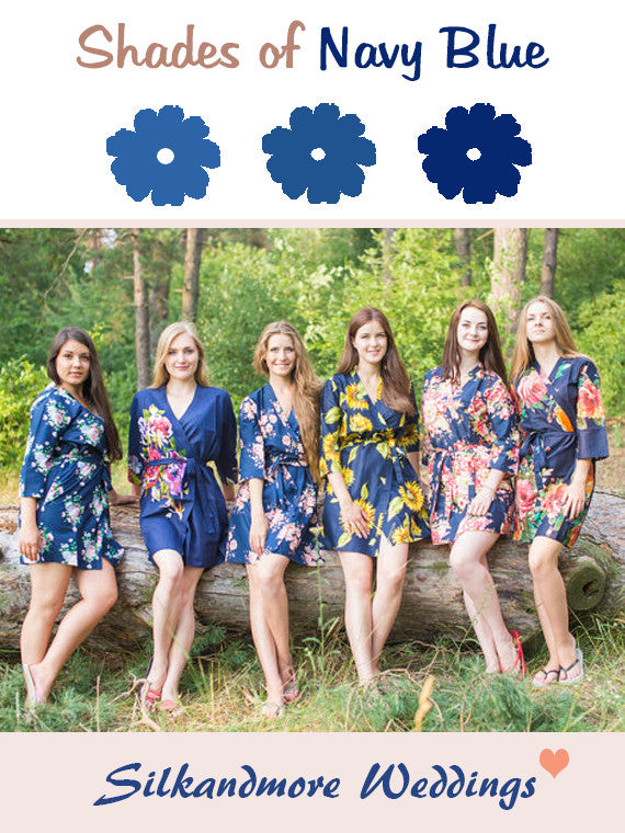Assorted Navy Blues | SilkandMore Robes
