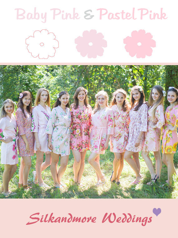 Assorted Soft Pinks | SilkandMore Robes