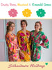 Dusty Rose, Mustard and Emerald Green Wedding Color Robes- Premium Rayon Collection 