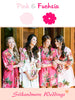 Pink and Fuchsia wedding color robes