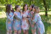 Silver Faded Floral Robes for bridesmaids