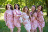 Pink Faded Floral Robes for bridesmaids