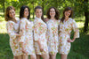 White Flowers Rain Robes for bridesmaids