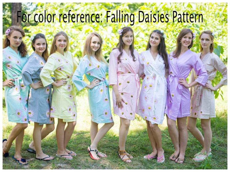 Falling Daisies Fabric Pattern Colors