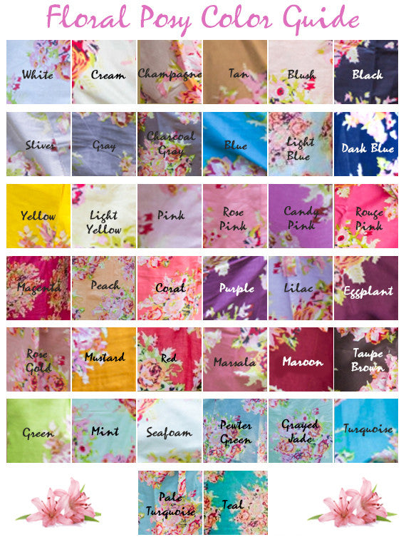  Floral Posy Pattern Color Guide