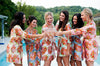 Pastel Floral Silk Bridesmaids Robes