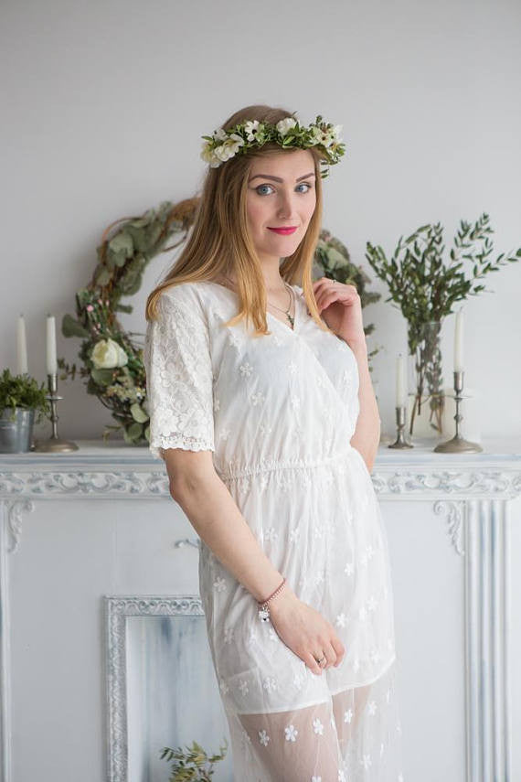 Illusion Bridal Jumpsuit from my Paris Inspirations Collection - Short Sleeved Crossover Style