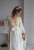 Ivory Floral Gold Silk Bridal Robe from my Paris Inspirations Collection - Shimmering Grace in Ivory