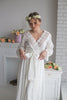 Lace Trimmed Bridal Robe from my Paris Inspirations Collection - V-Back in White