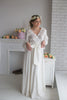 Lace Trimmed Bridal Robe from my Paris Inspirations Collection - V-Back in White