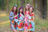 Large Floral Blossom Silk Bridesmaids Robes