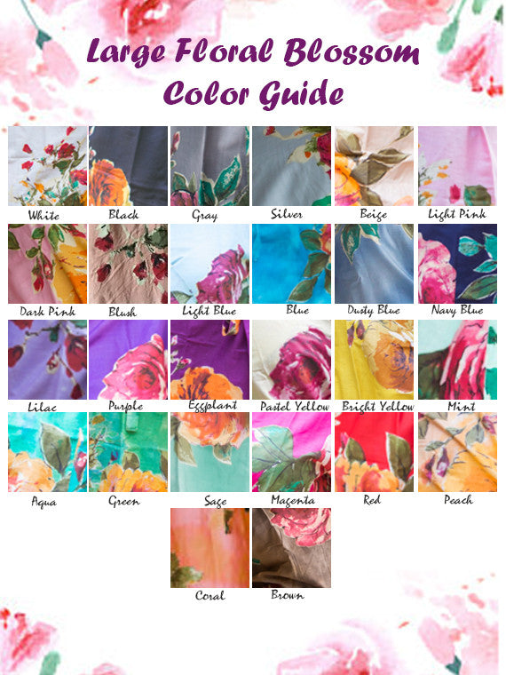 Large Floral Blossom Pattern Color Guide