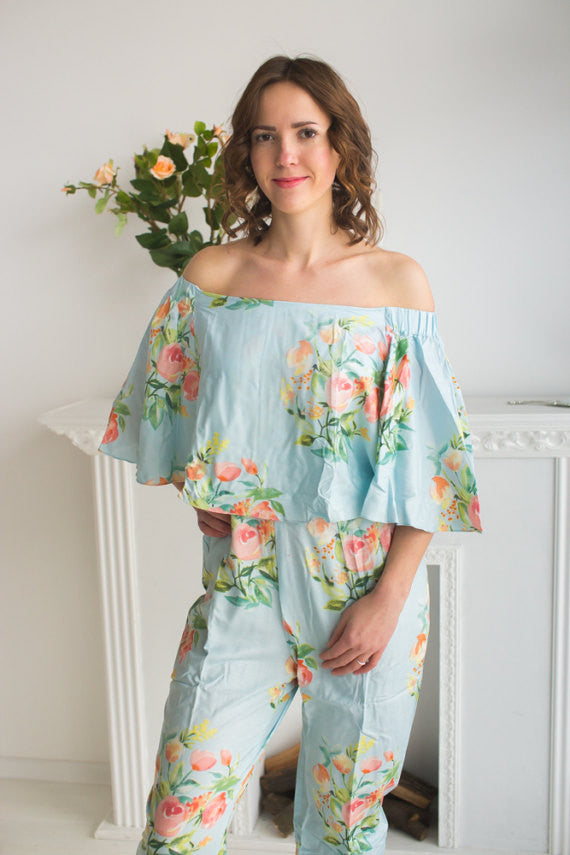 Cape Style Bridesmaids Jumpsuit in Angel Song Pattern