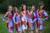 Lilac Large Floral Blossom Silk Bridesmaids robes
