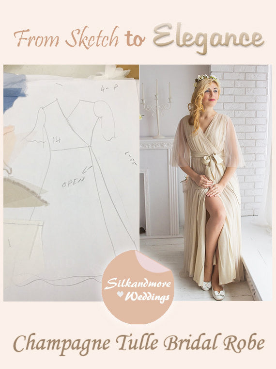 Champagne Bridal Robe from my Paris Inspirations Collection - Minimal Mojo in Nude