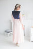 Navy Blush Bridal Robe from my Paris Inspirations Collection - Velvety dreams in Blush