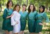 Green Ombre Tie Dye Robes for bridesmaids