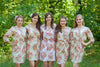 Nude Floral Posy Robes for bridesmaids | Getting Ready Bridal Robes
