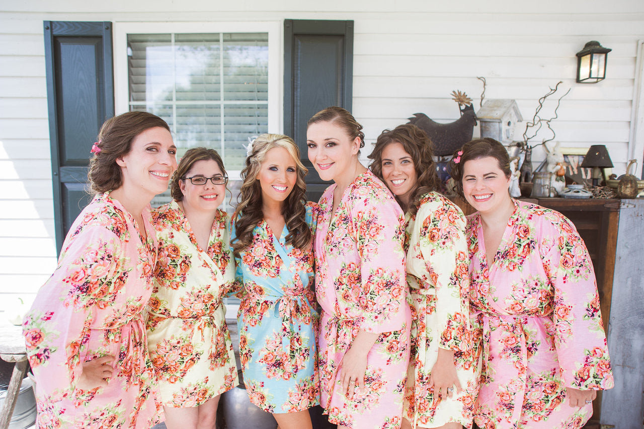 Shabby Chic Bridesmaids Getting Ready Robes