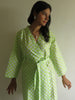 Neon Green Polka Dots Robes for bridesmaids | Getting Ready Bridal Robes