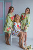 Smiling Blooms Pattern- Premium Mint Bridesmaids Robes