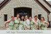 Champagne Kimono Style Bridesmaids Rompers in Dreamy Angel Song Pattern