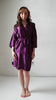 Eggplant Solid Colored Plain Silk Robes for bridesmaids