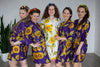 Purple Sunflower Robes for bridesmaids | Getting Ready Bridal Robes