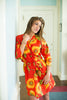 Red Sunflower Robes for bridesmaids | Getting Ready Bridal Robes