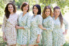 Light Blue Tiny Blossom Robes for bridesmaids