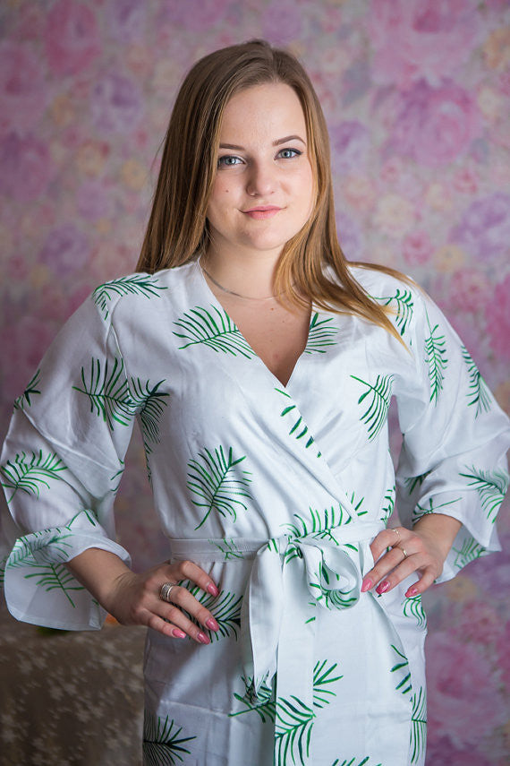 Tropical Delight Pattern- Premium Rosegold Bridesmaids Robes