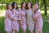 Pink Vintage Chic Small Floral Robes for bridesmaids