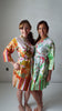 Mint Floral Watercolor Painting Robes for bridesmaids | Getting Ready Bridal Robes